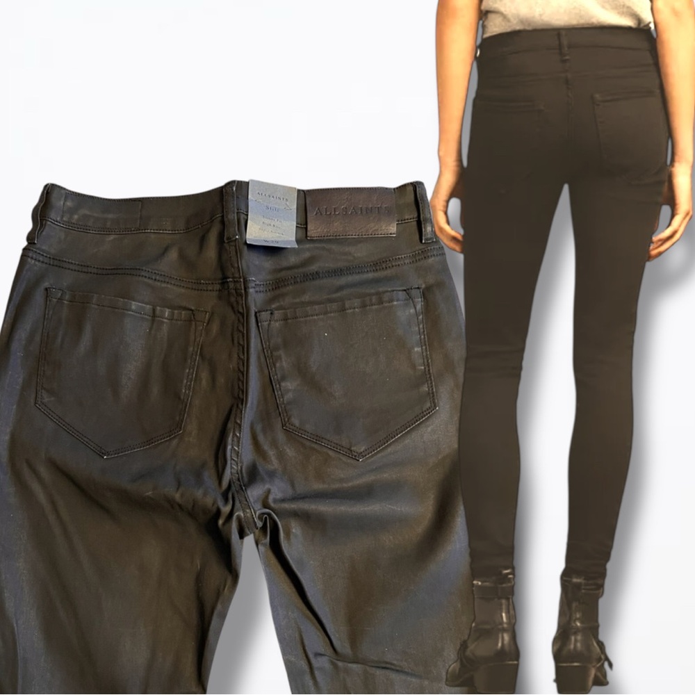 Stilt Allsaints Lacquer All Saints Coated Skinny Jeans Size 29 retails $178 - Picture 3 of 5